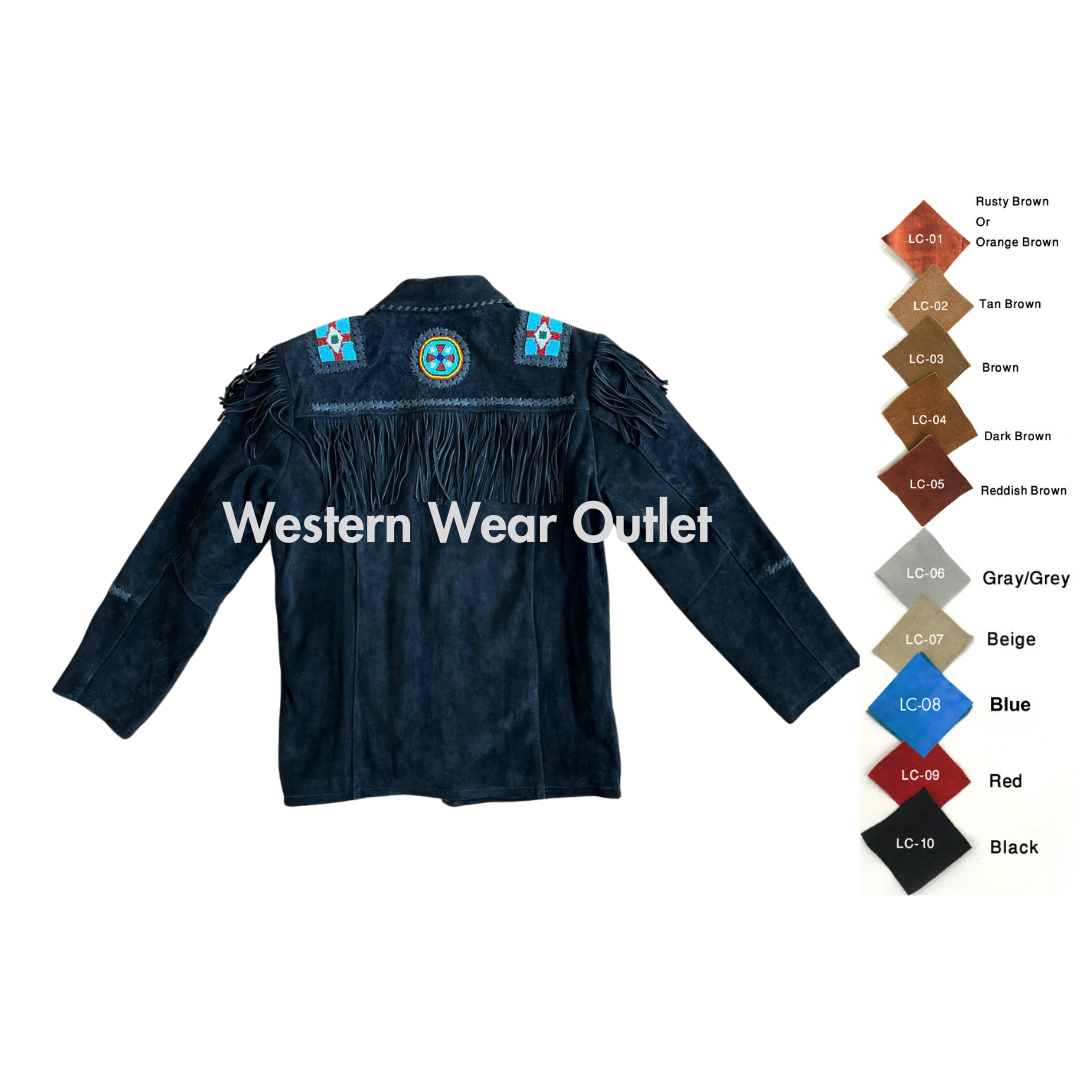 Black Suede Jacket - Beaded Jacket Men