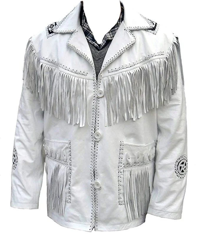 Boho Fringe Jacket Men - Native American Cowboy Style