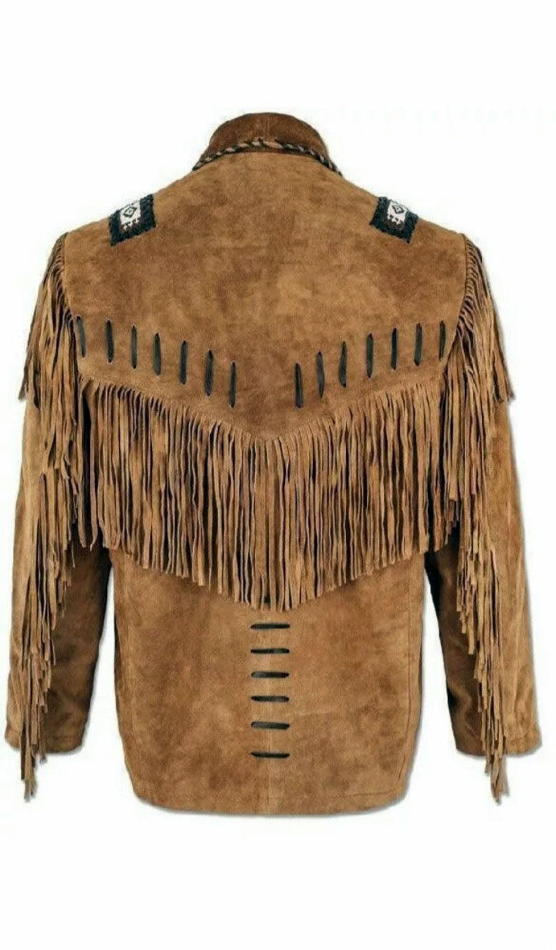 Handcrafted Men’s Suede Jacket with Fringes
