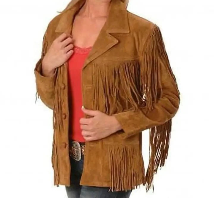 Western Fringe Leather Jacket - Vintage Western Wear