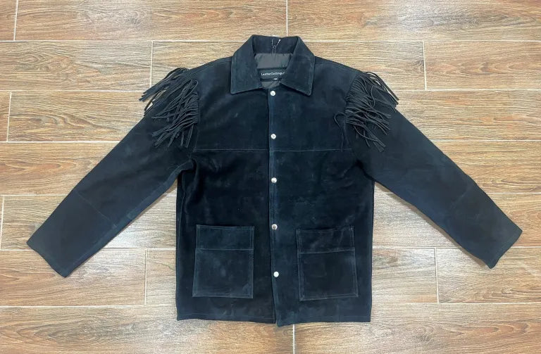 Western fringe jacket for men