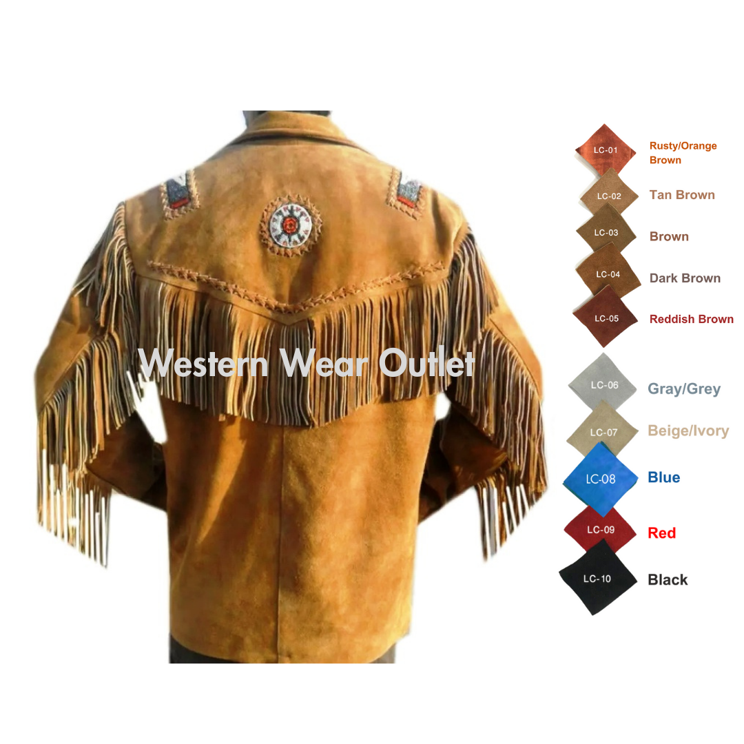 Mens Western Jackets with Fringes-Trendy, Comfortable,MWJ3001