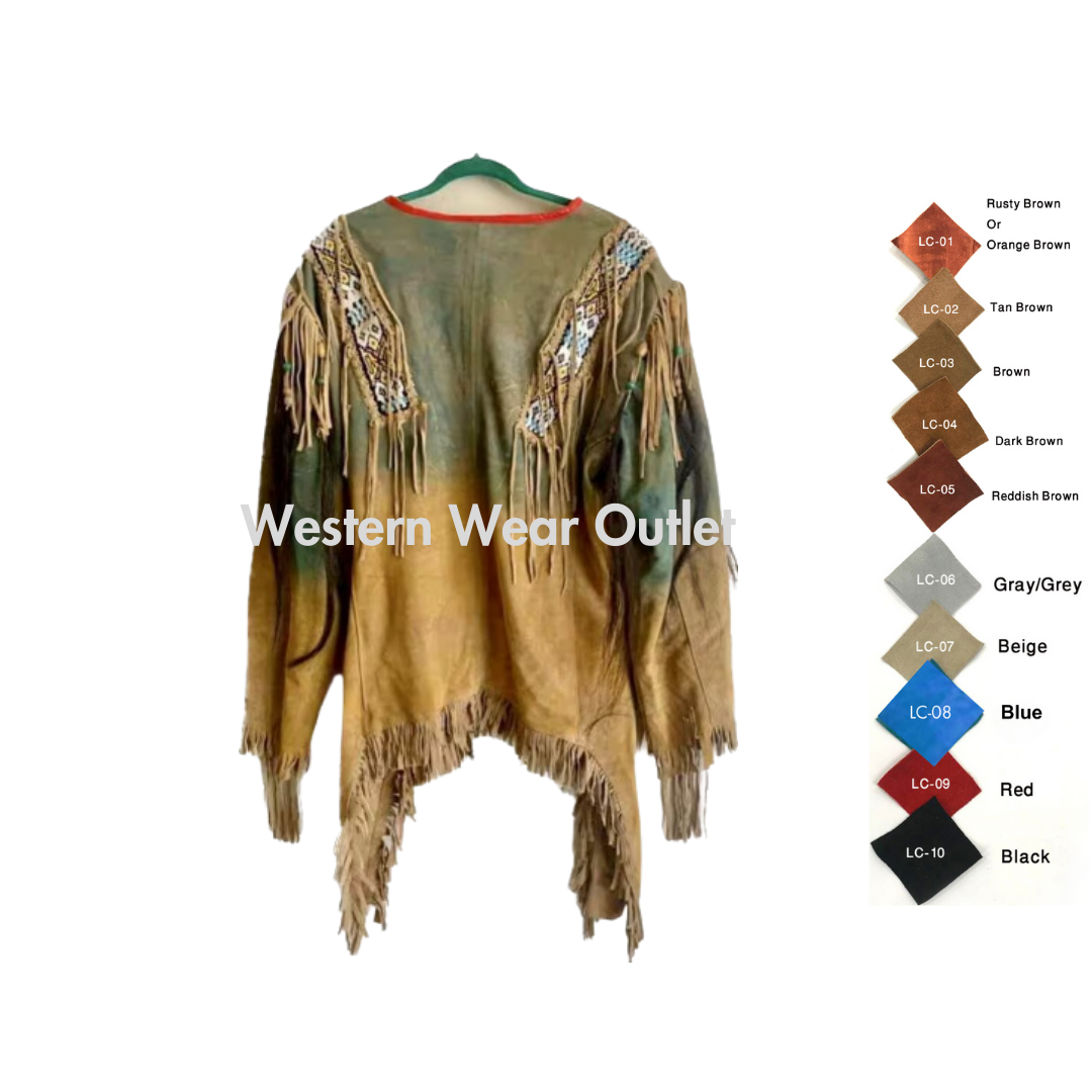 Native American Indian Beaded Shirt Suede Sioux War Shirt, SWS2