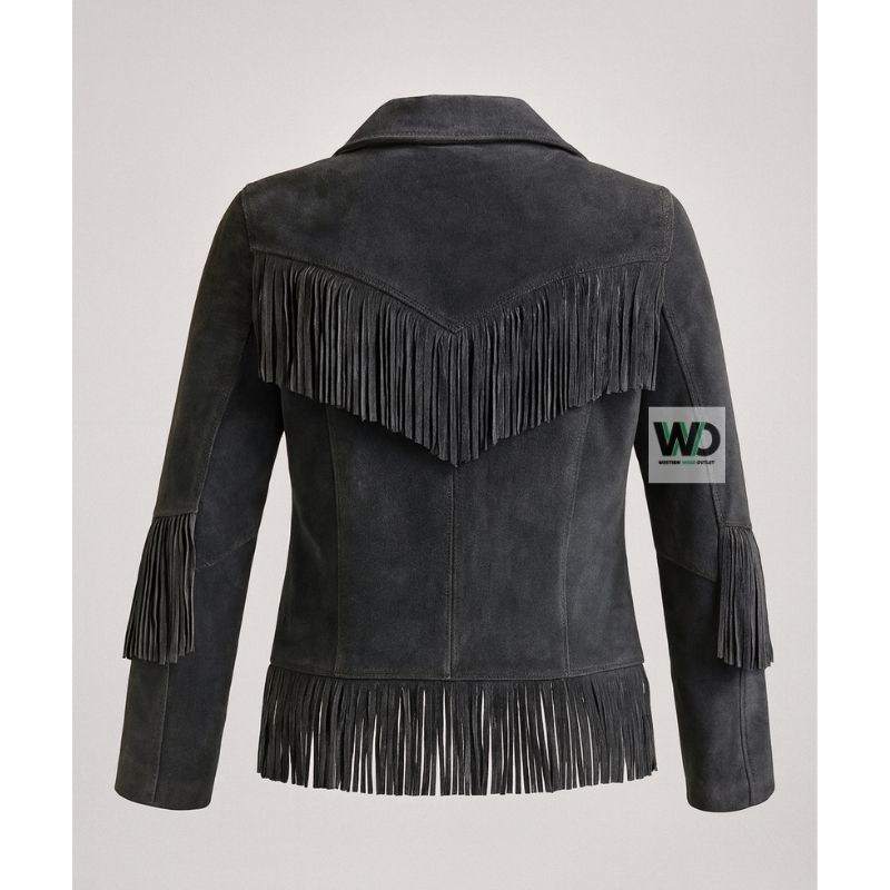 cowgirl suede jacket back fringe movement