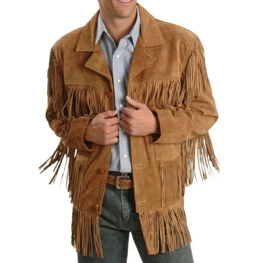 Boho Fringe Suede Jacket 