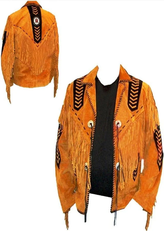 Boho Suede Jacket with Fringe – Vintage Cowboy Inspired