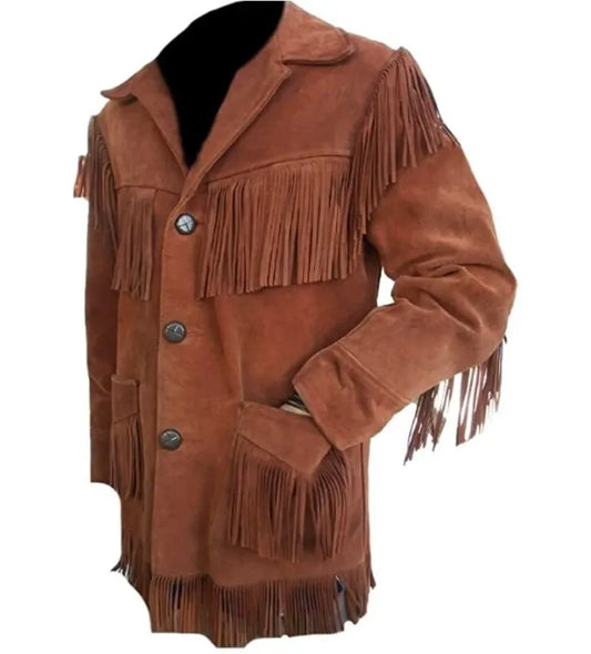 Cowboy Leather Fringe Jacket 