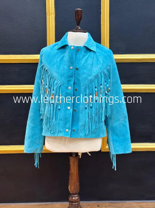 Genuine Suede Fringe Jacket – Cowgirl Western Style