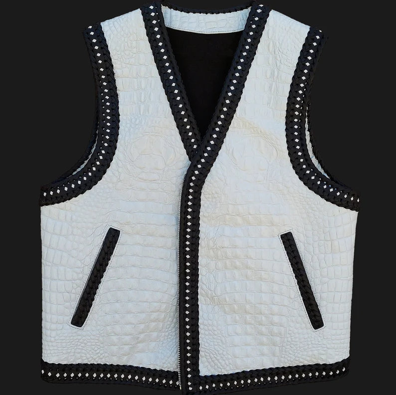 Leather Biker Vest 
