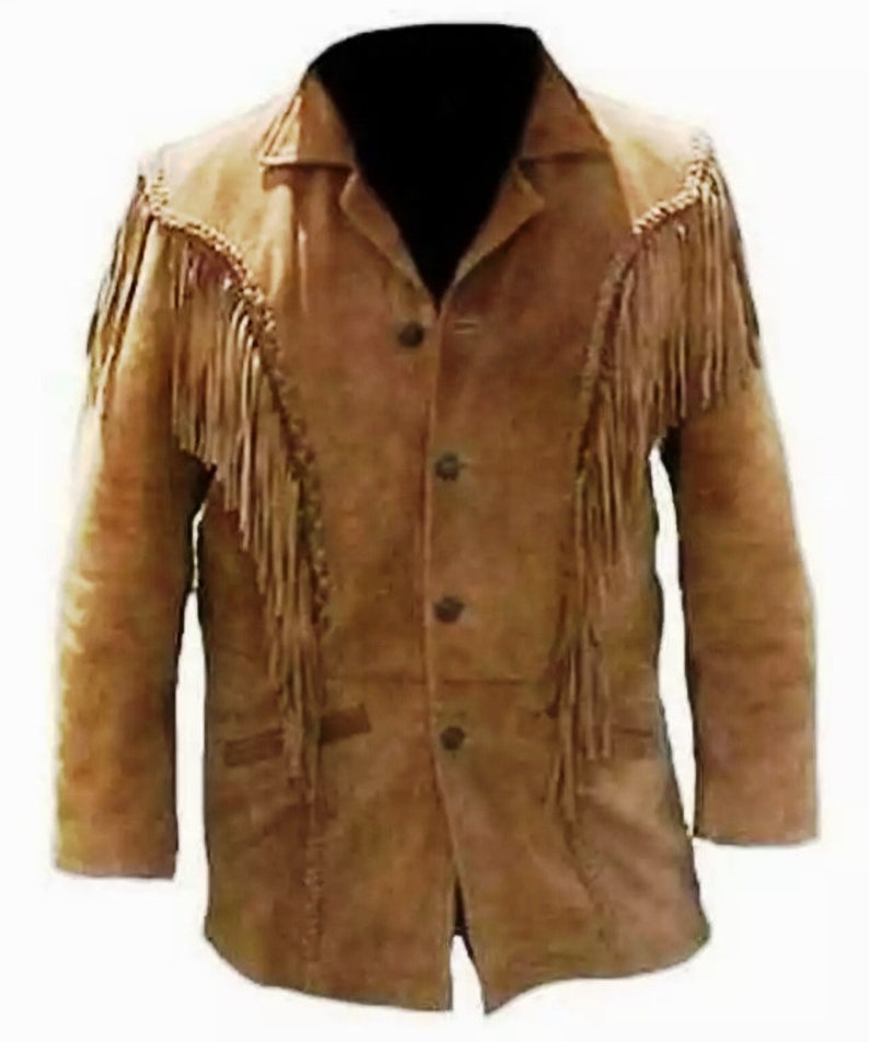 Classic Men's Suede Fringe Jacket
