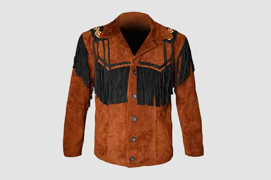 Mens Fringe Jacket Native American Style