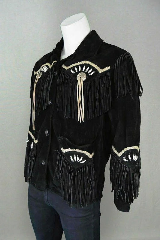 Real Suede Handmade Fringe Jacket