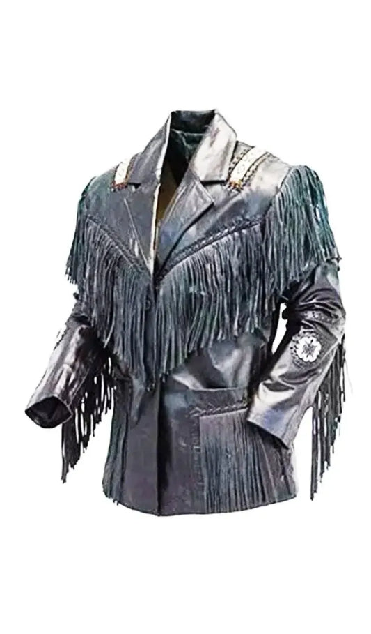 Western Fringe Jacket Men - Boho Fashion