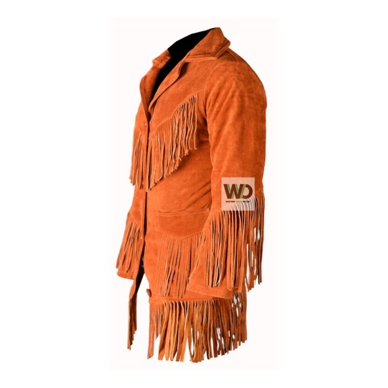 Western Fringe Leather Jackets Cowgirl Jacket WSJ115A Side View