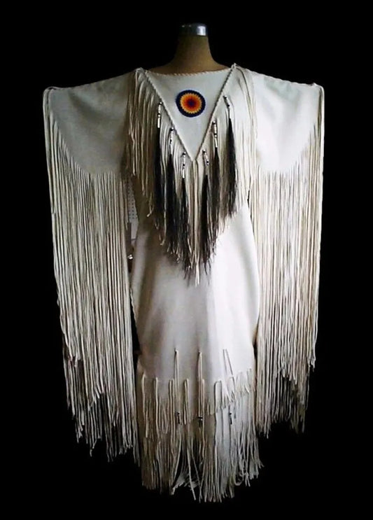 Western Fringe Wedding Dress - Traditional Clothing