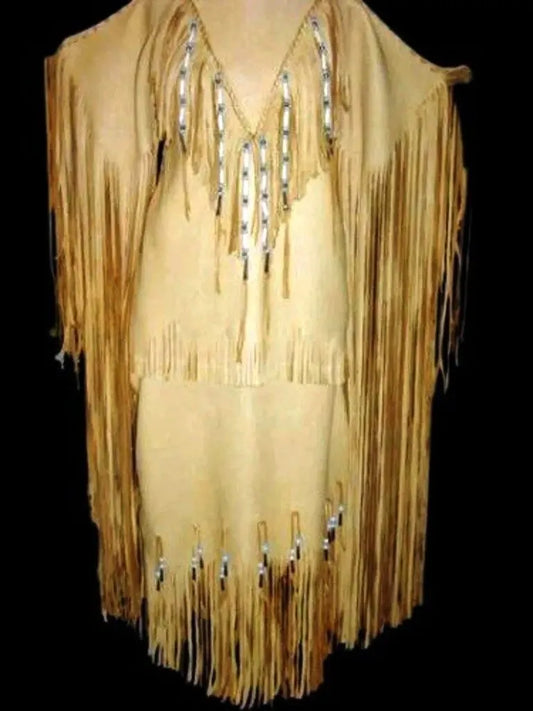 Western Style Wedding Dresses - Dress With Fringe 