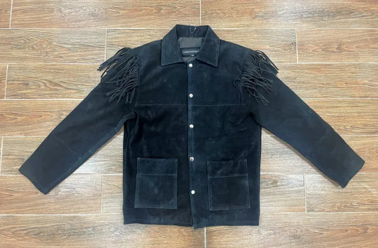 Western fringe jacket for men
