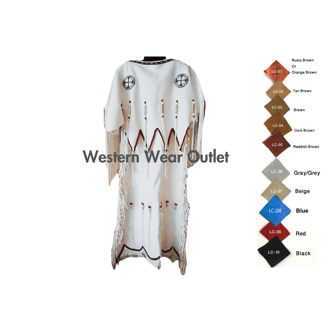 Women's Leather Wedding Fringes Maxi With Beads | WLM6