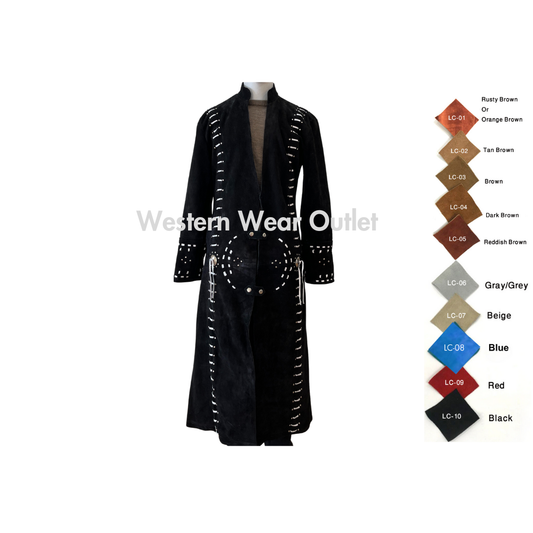 western leather coat women